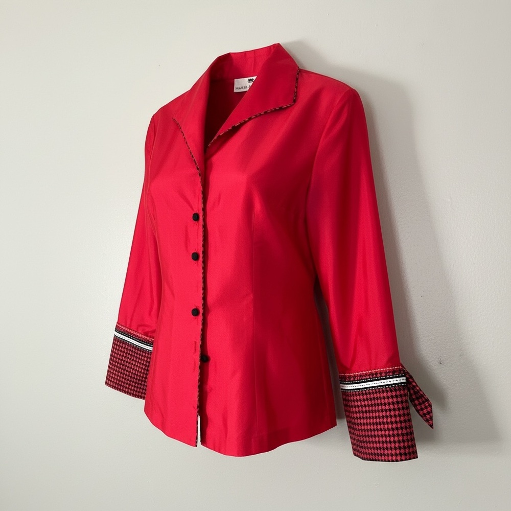 Vintage Marisa Baratelli Houndstooth with Ties Blouse